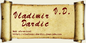 Vladimir Dardić vizit kartica